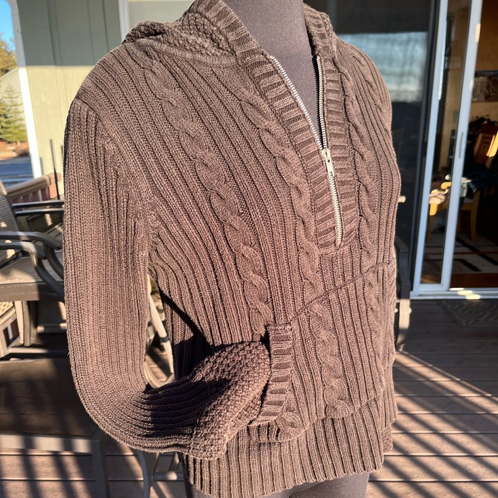 DKNY Half Zip Hooded Sweater